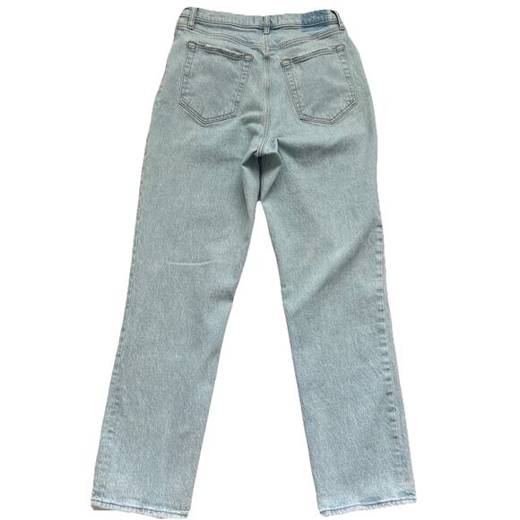 Abercrombie Fitch 90s Straight Jeans Womens 12L Crossover Curve Love Light Wash - Picture 2 of 11